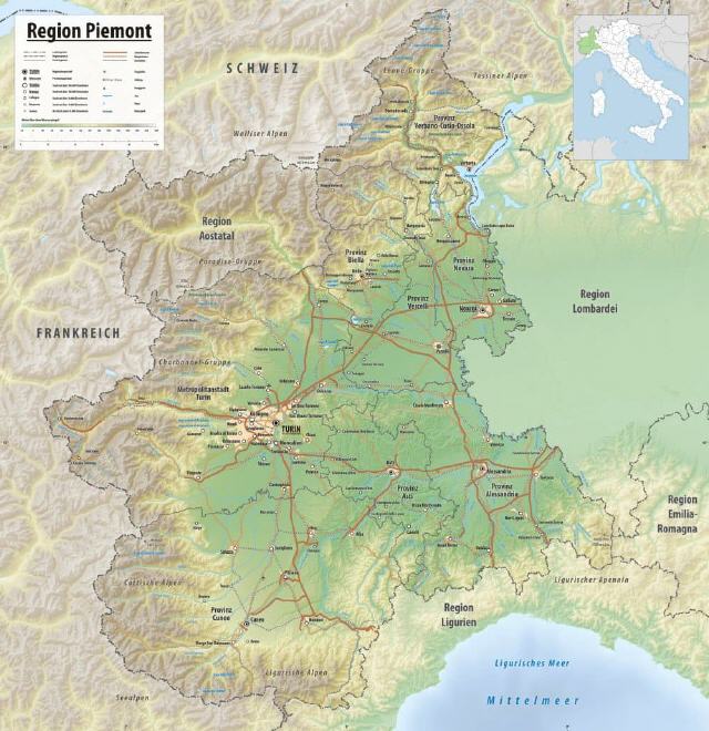Map - Region Piemont